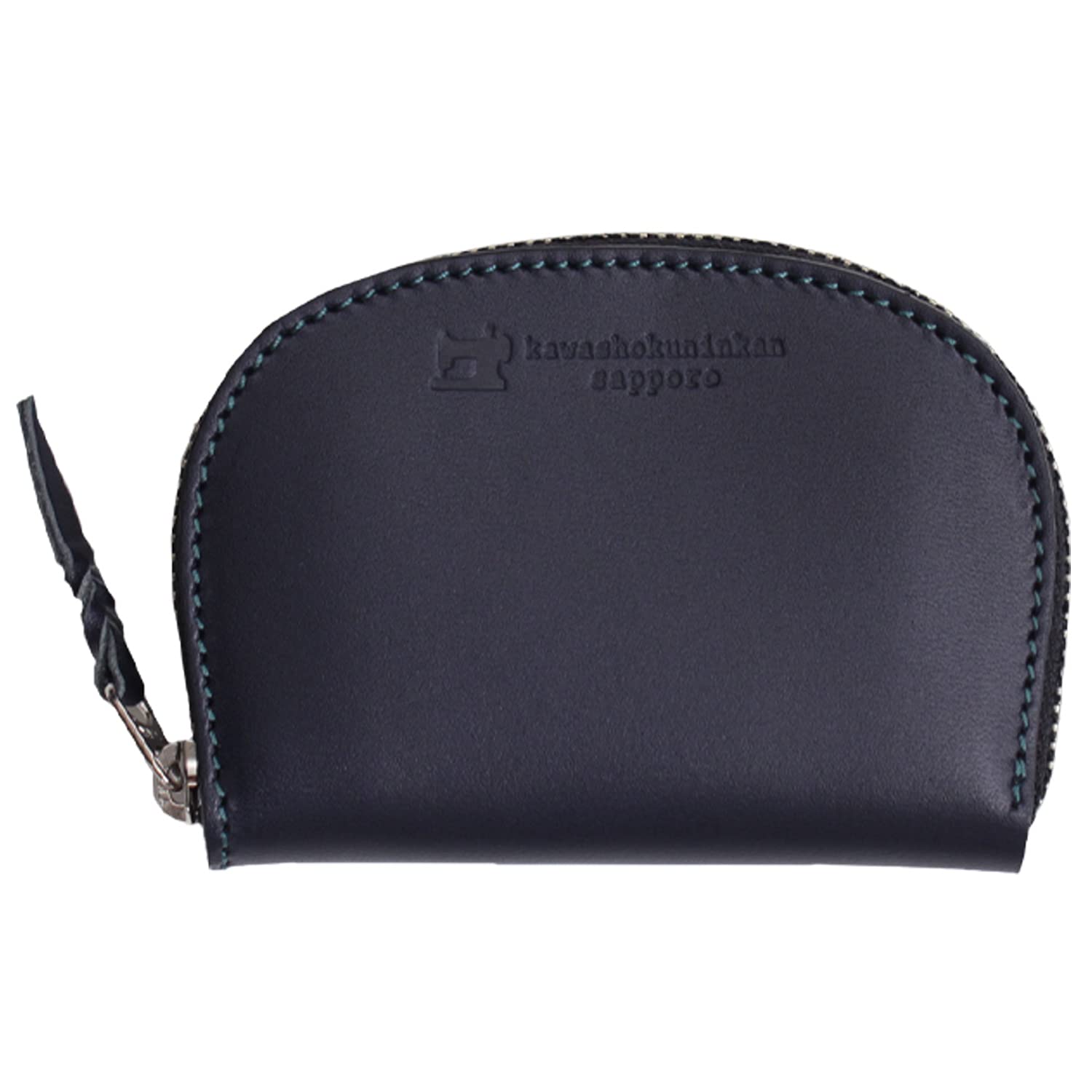 Sapporo Leather Craftsman Coin Purse Navy Oiled Cowhide Made in Japan