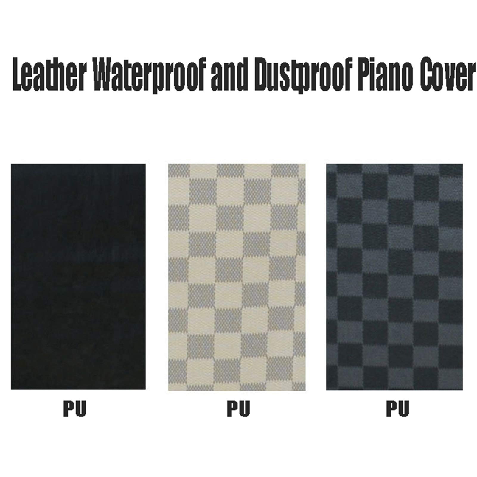 STTC LDIW Copertura per Pianoforte Digitale 88 Tasti Tastiera, Anti Polvere Cover di Tastiera Pianoforte elettronic Protezione in Pelle PU con Leggio Apertura,Nero