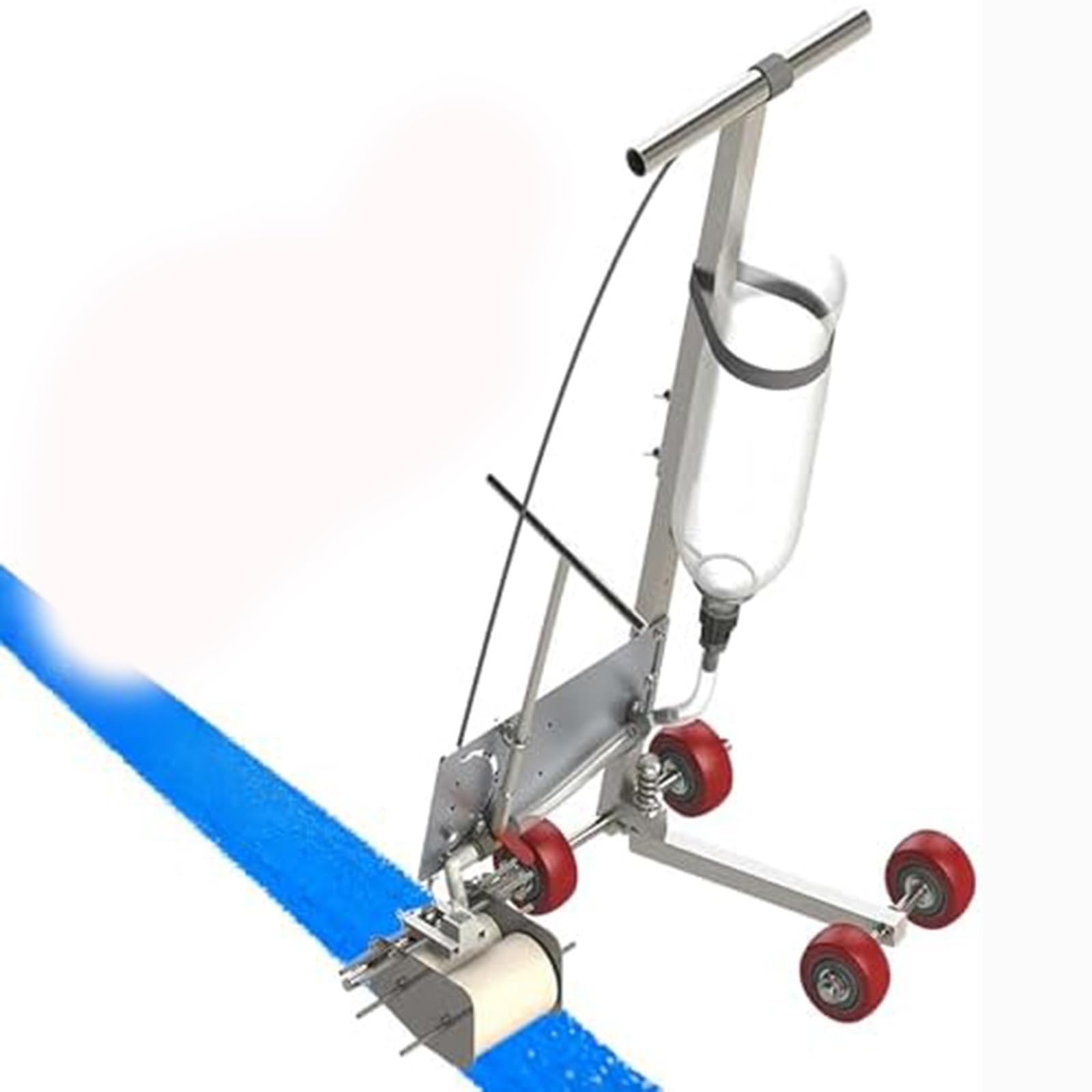 GTHTUHFD Height Adjustable Hand Push Cold Paint Line Striper - Road Marking Machine For Basketball Courts, Parking Lots & Roads 50-80 Cm