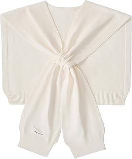 Women's Sweater Shawl Wraps Sleeves Knitted Collar Sweater Scarf Top Casual Lightweight Shoulder Cape Accessories - Buy now