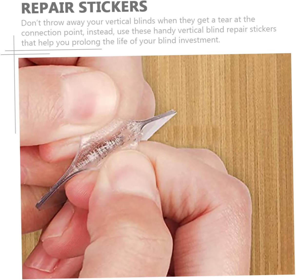 100pcs Vertical Blind Repair Stickers Heavy-Duty Vane Saver for Vertical Blinds Self-Adhesive Repair Tabs Strong Glue for for Use