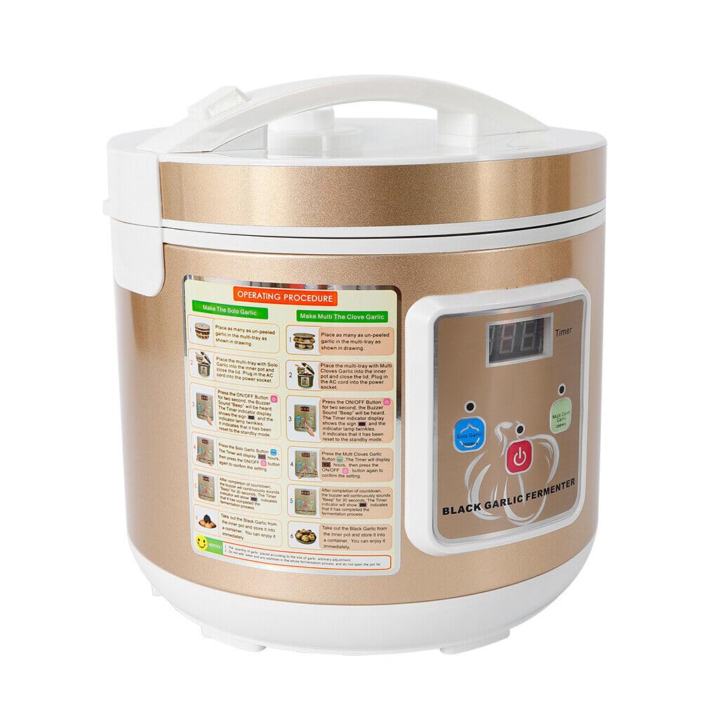 Automatisch Black Garlic Fermentationsmaschine Schwarzer Knoblauch Fermenter 5L Black Garlic Fermenter Full Automatic Intelligent Control Garlics Maker Multi Clove Garlic DIY Cooker