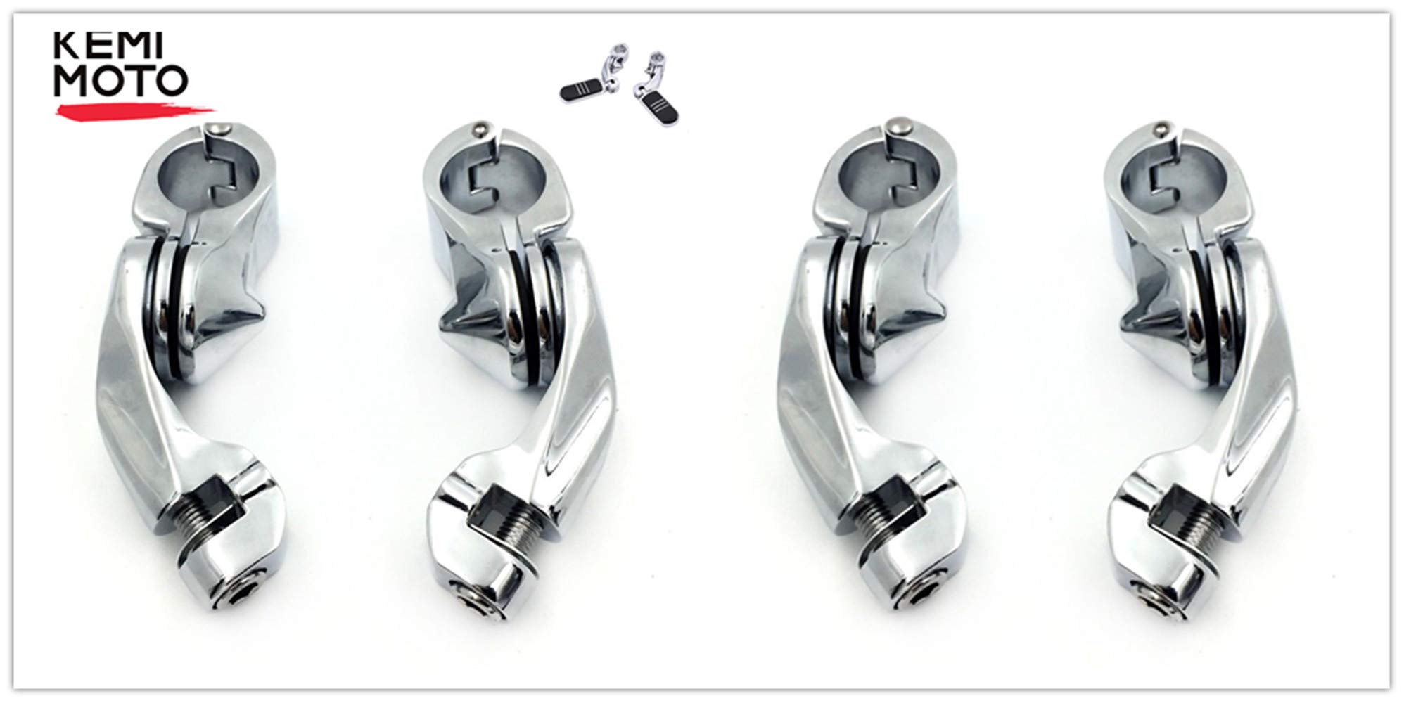 Buy KEMIMOTO Motorcycle Highway Pegs Bracket Short Angled Adjustable