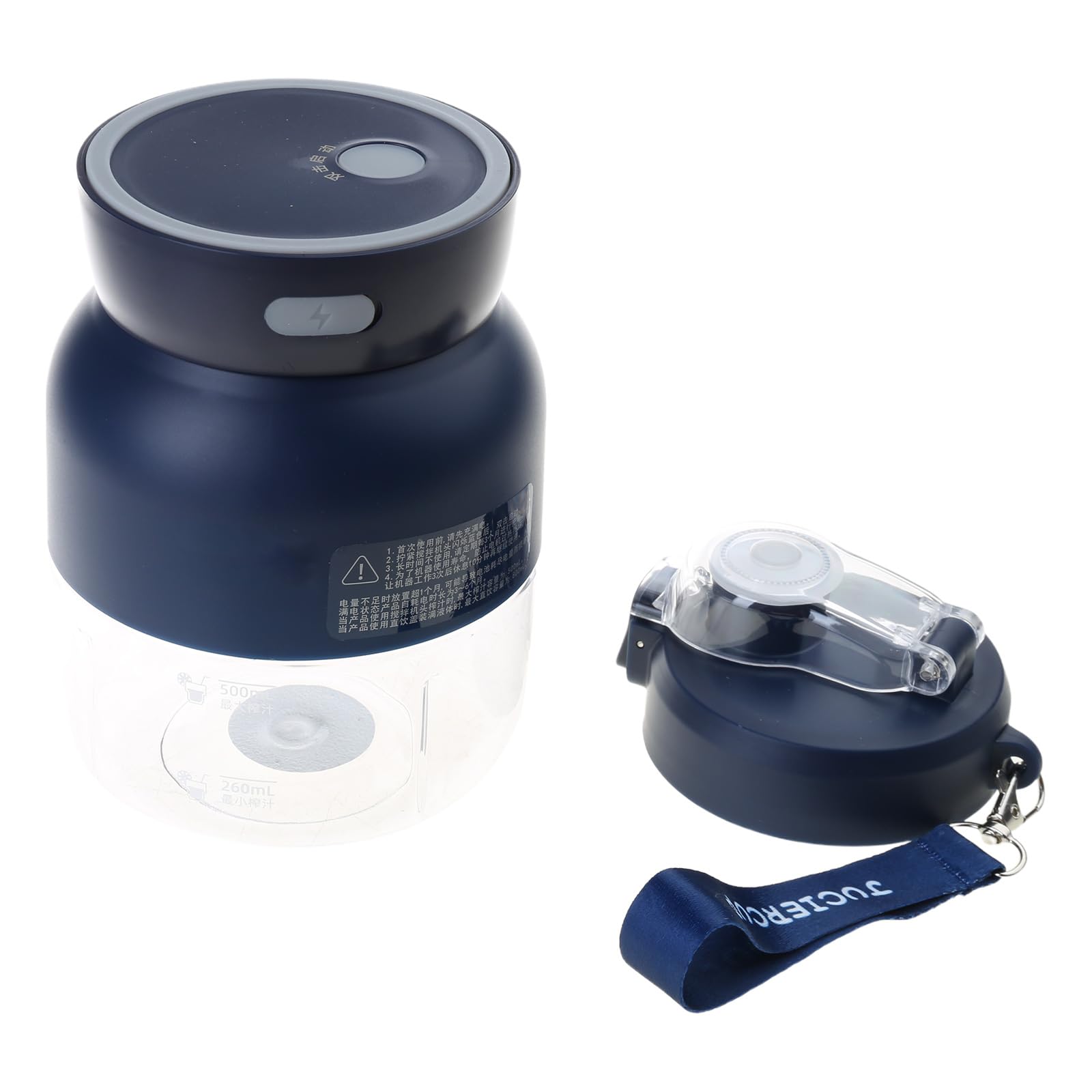 Portable Blenders 500ML Juicer Fruit Mixers 2600mah USB Rechargeable Smoothie Juicer Cup Maker For Sports Travel