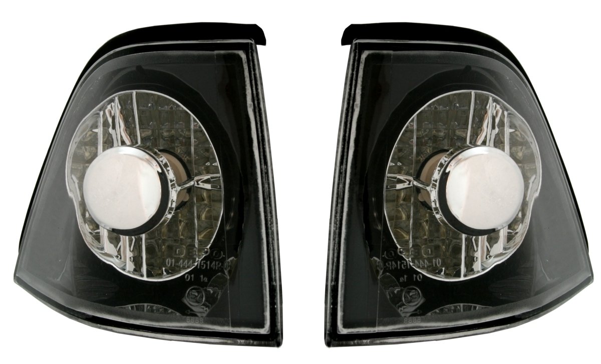 AD Tuning GmbH & Co. KG 960024 Frontal Set de Intermitentes, Vidrio Claro Negro