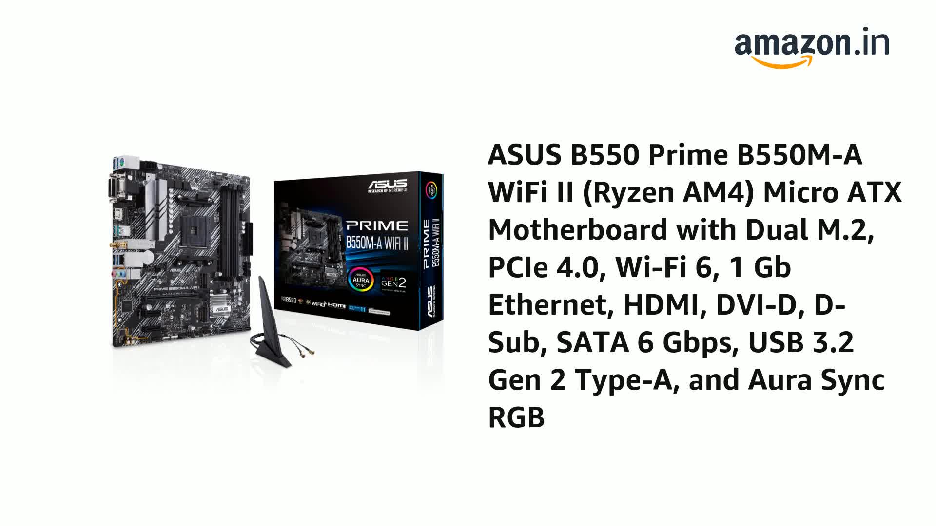 Amazon.in: Buy ASUS B550 Prime B550M-A WiFi II (Ryzen AM4) Micro