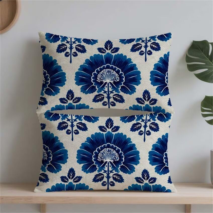 Housse coussin extérieur 50x60 rectangulaire bleu marine pour votre patio