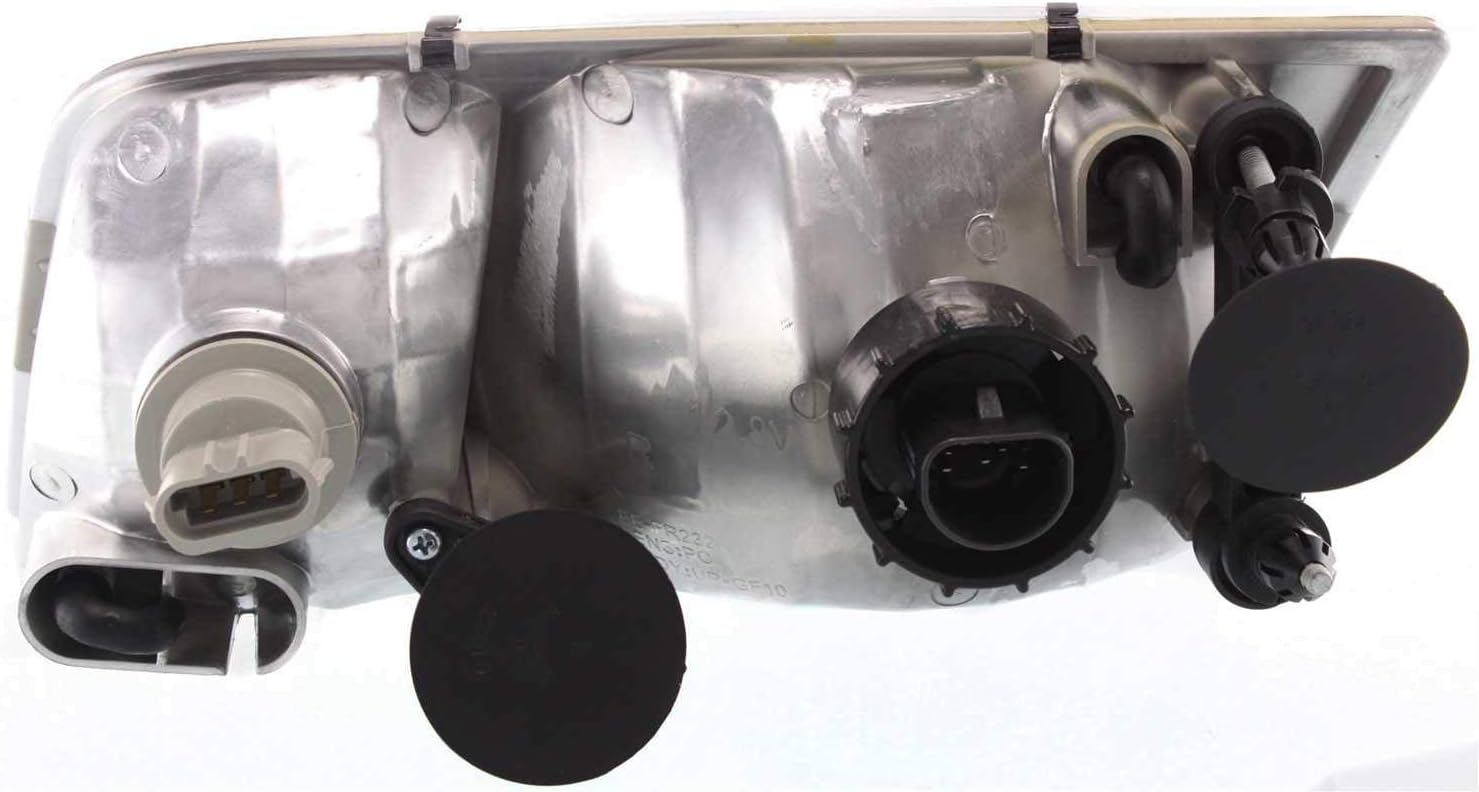 Evan Fischer Driver and Passenger Side Headlight for Ford Crown Victoria 1998-2011 Halogen With bulbs & Park Light Bulbs Replaces # 4W7Z13008A, 4W7Z13008B