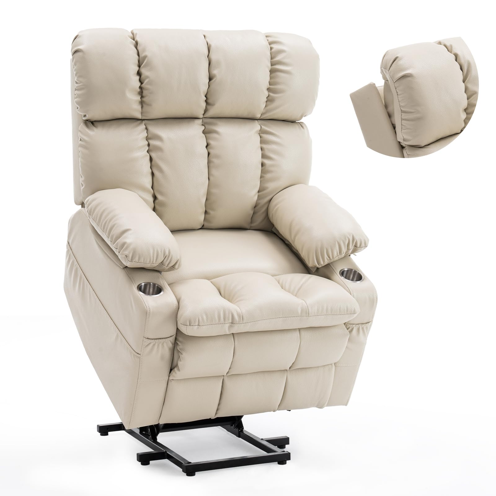 Zuacs Dual Motor Lift Recliner Beige