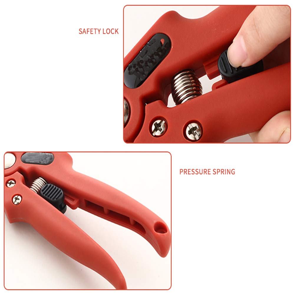 Kit di Utensili da Taglio per Potatura Professionale per Innesto da Giardino con Custodia, Acciaio SK5, Diametro di Taglio 23 (Mm) per Pianta da Giardino