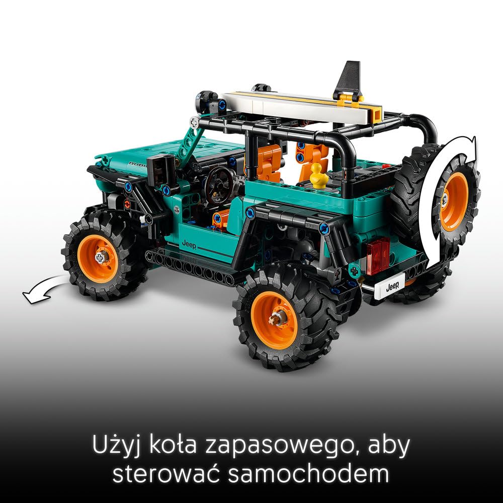 LEGO Technic SUV Jeep Wrangler Rubicon 42227 | Model samochodu, klocki konstrukcyjne, prezent dla fana motoryzacji 10+, zestaw edukacyjny dla dzieci, 723 elementy