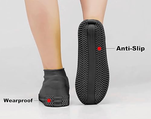 Miniatura 4 de Fundas impermeables de silicona para zapatos, fundas reutilizables para hombres y mujeres, antideslizantes, cubiertas de lluvia para zapatos, color