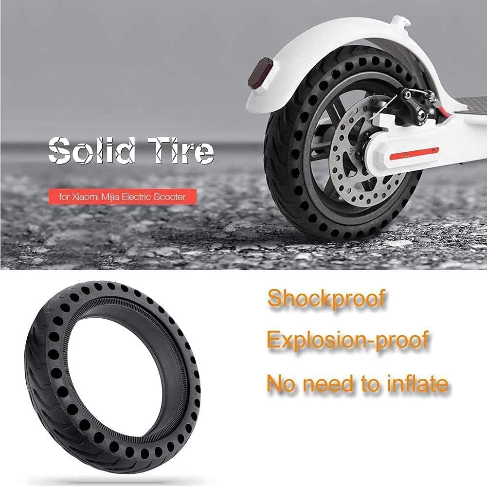 Accessoires de Jeu de Remplacement de Roues de Pneu Solide pour Scooter électrique, Pneu Solide antidéflagrant de Scooter de 8,5 Pouces pour M365 2 pcs.