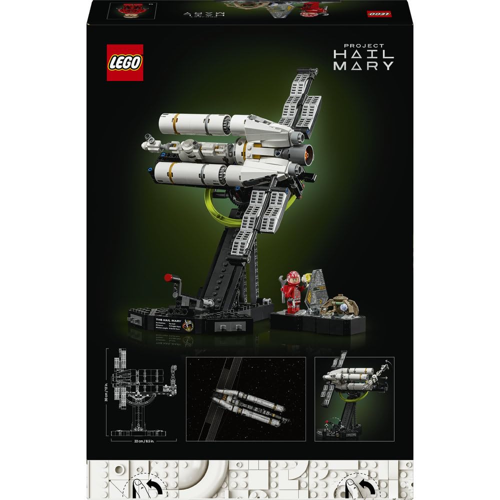 LEGO Icons Projekt Hail Mary, kolekcjonerski zestaw konstrukcyjny, model statku kosmicznego dla dorosłych, ozdoba do domu i biura, pomysł na prezent urodzinowy dla mężczyzny i kobiety 11389