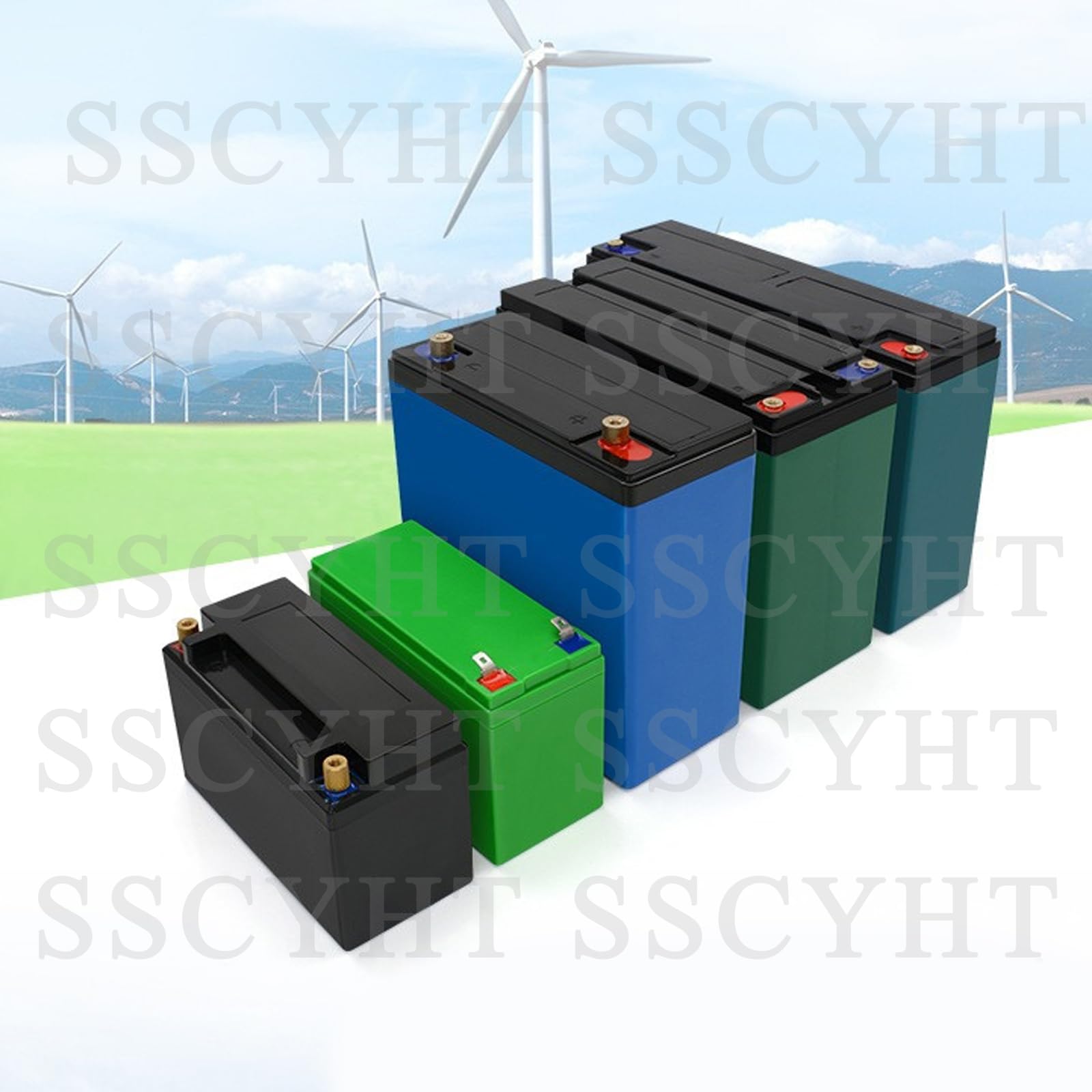 Batteria LiFePO4 12V 5Ah a 200Ah Pacco Batteria Litio Ricaricabile per ecoscandagli Illuminazione Emergenza Camper Attrezzatura Campeggio e Motori elettrici Traino