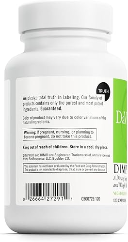 Miniatura 3 de DAVINCI Labs DIMPro 75mg - Ayuda a apoyar el equilibrio hormonal, el metabolismo de estrógenos y más con DIM - Sin gluten - 120 cápsulas (120