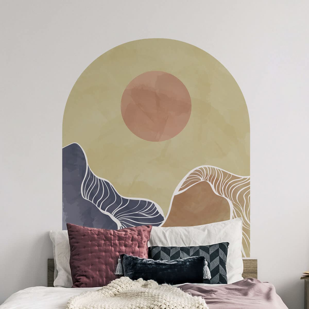 Ambiance StickerNon-Woven Wallpaper Pre-Glued Giant Wall Mural – Abstract Desert World Window – Decorative Adhesive | H105 x L90 cm