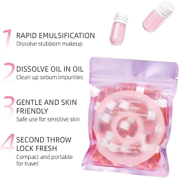 Mini Makeup Remover Rinsing Oil for Beauty | Outdoor Makeup Remover for Travel Home Camping Gym Road Trip Hotel Shower Commuting Girls Women