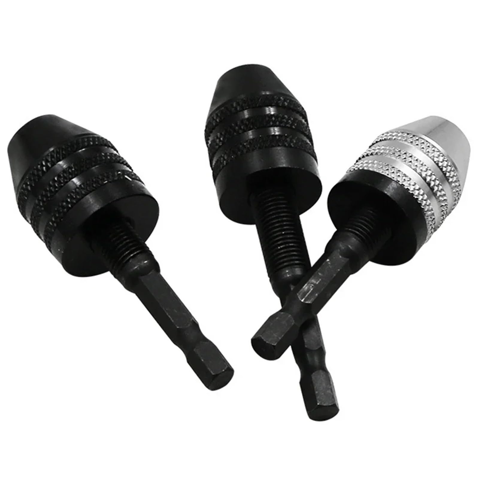 Mandrino per trapano senza chiave da 0,3-8 mm, mini punte per trapano elettrico autoserranti, strumenti per fissaggio a pinza con codolo esagonale da 1/4", convertitore a cambio rapido (04)