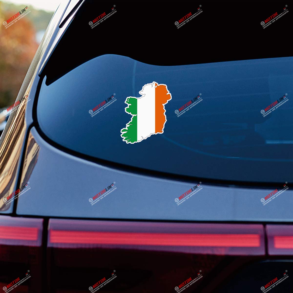 Calcomanía De Vinilo Con Diseño De Bandera De Irlanda Y