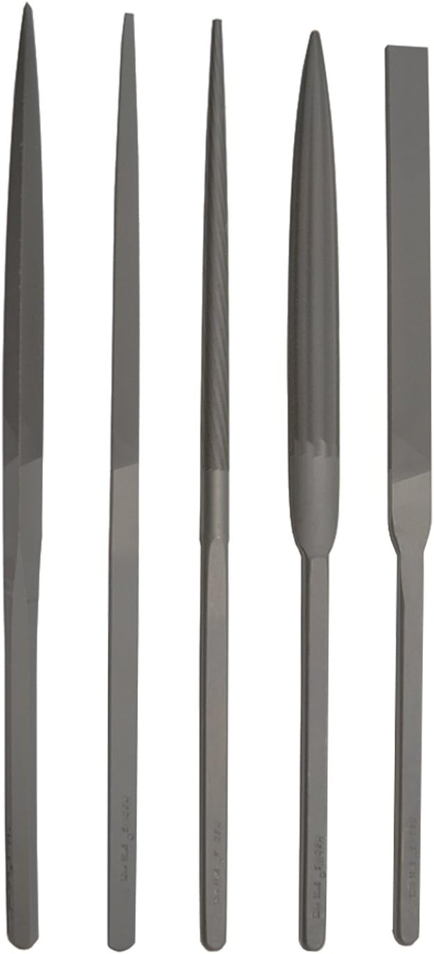 5 Piece Habilis Cut 1 Coarse Swiss Pattern Needle 8-1/2" Finishing Jewelry Making File Set