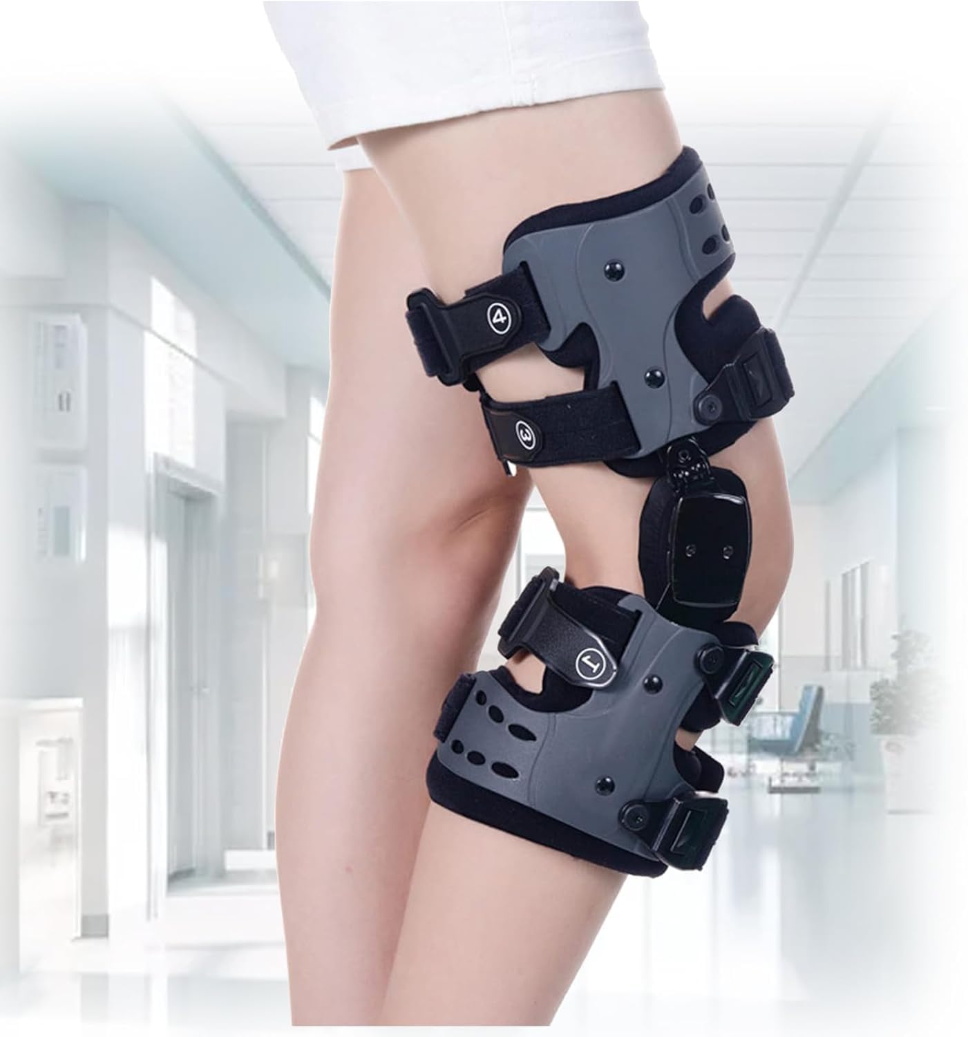 Rodillera con Bisagras para Protección Ortopédica | envoltura de soporte estabilizador para acl, mcl, tendón, lesiones atléticas, lesiones de ligamentos y meniscos hinchados