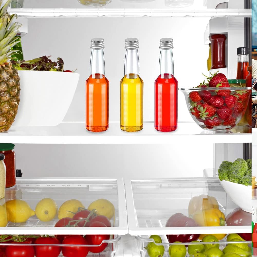 Botellas de Plástico para Rellenar 100 ml Reutilizables con Tapa para Bodas y Fiestas