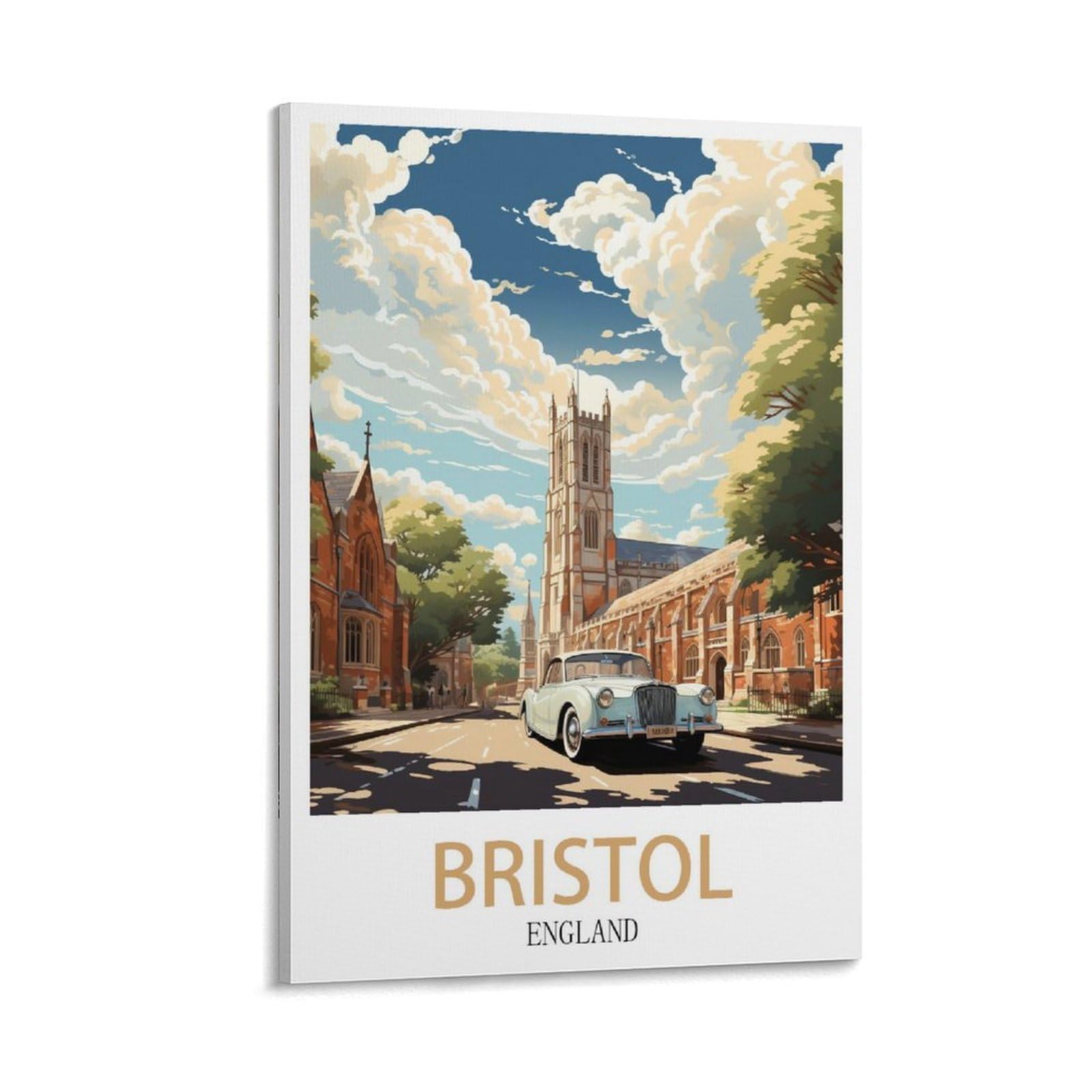 Bristol England Vintage Travel Posters Street 12x18inch(30x45cm) Print Home Bedroom Office Living Room Decor Canvas