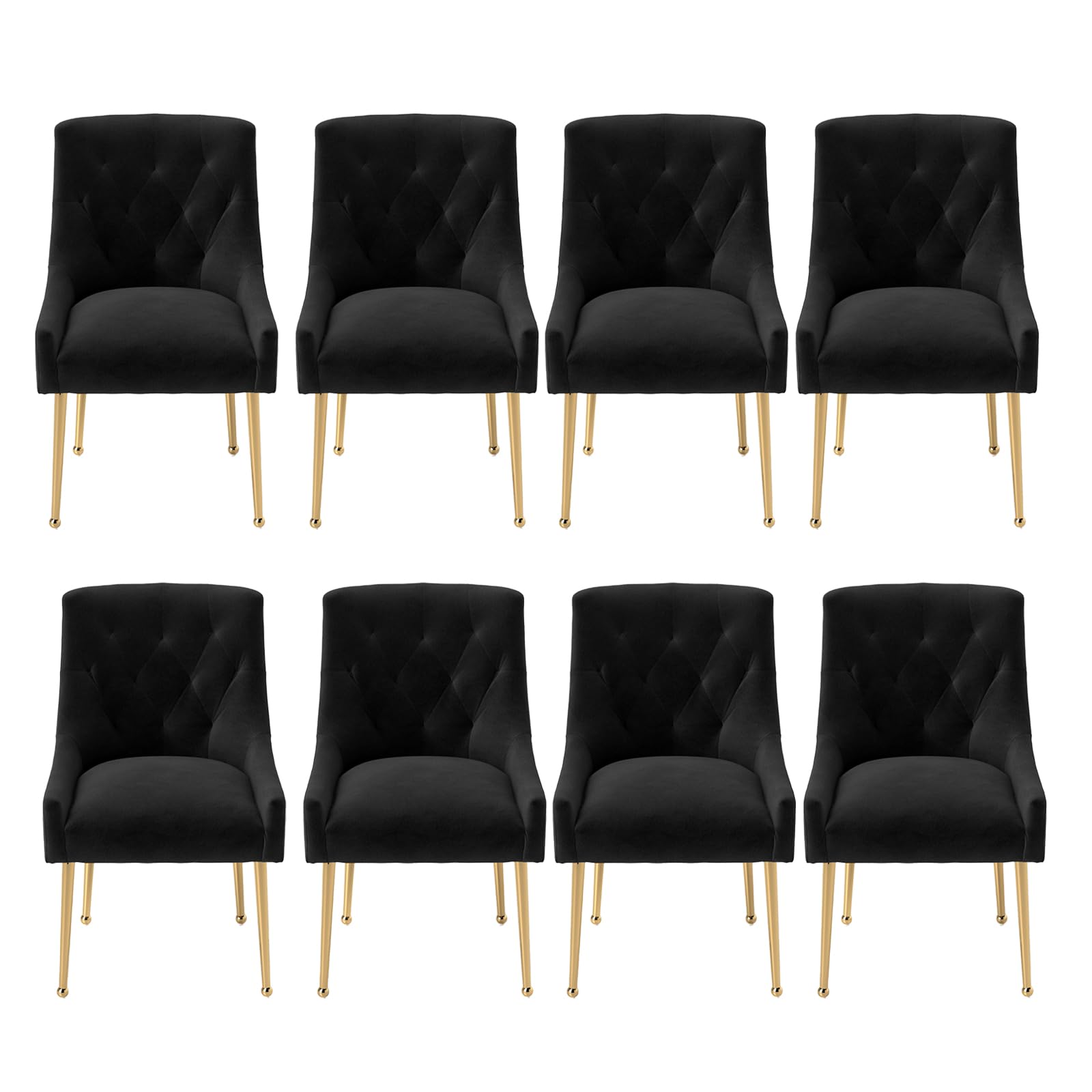 Dining Chairs Velvet Set of 2,Gold Leg Side Chair Vanity Chair Mid Century Dining Room Chair Modern Accent Chairs for Living Room, Dining Room, Kitchen