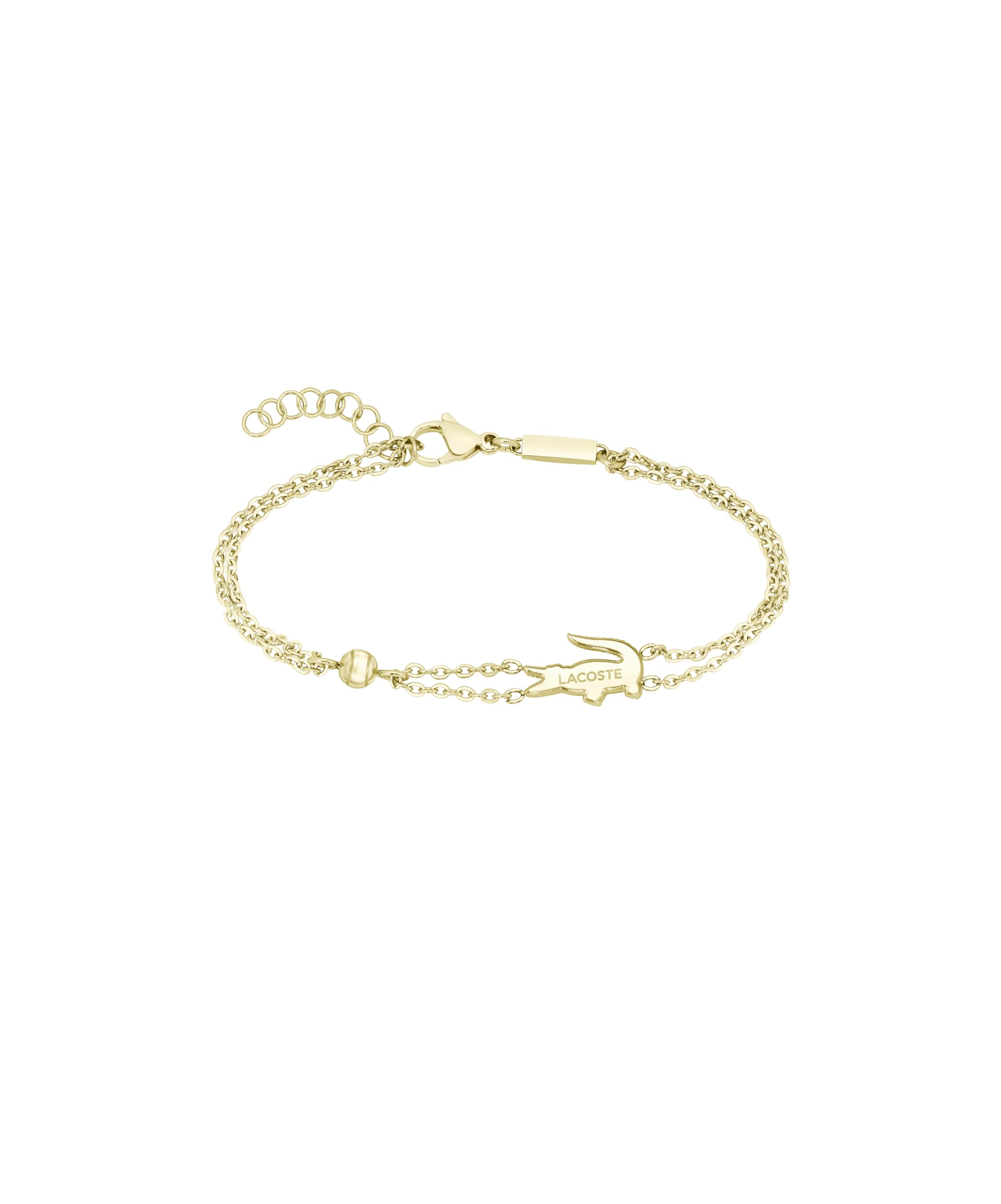 Lacoste Braccialetto a Catena da Donna Collezione CROCODILE in Acciaio Inossidabile - Disponibile in versione Oro o Argento