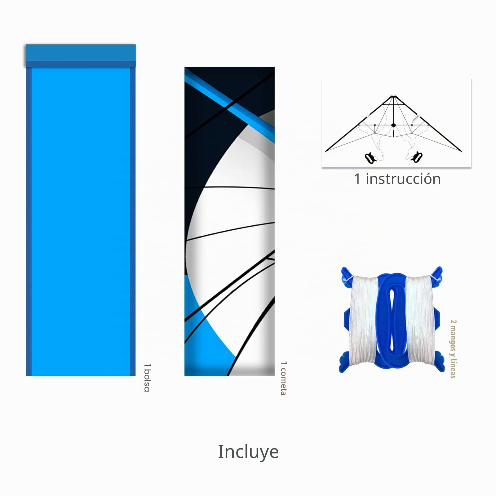 Touch the sky Doble Línea Stunt Cometa para Niños y Adultos, Fácil de Volar, Diseño de Estructura Único, Excelentes Juegos al Aire Libre y Juguetes de Actividades, Adecuado para Principiantes.
