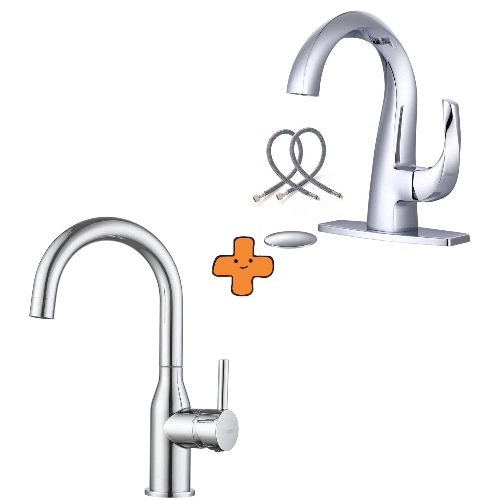 Jnfidosr Bar Sink Faucet Chrome Modern Single Handle Bar Faucet And Single Handle Bathroom Faucet 1 Hole