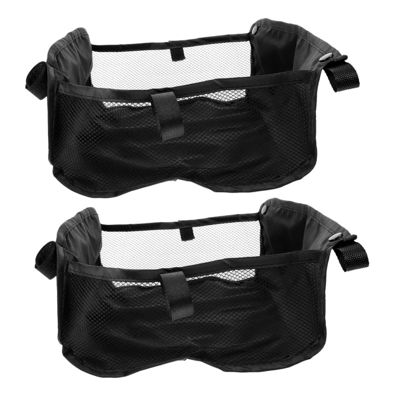 Alipis 2piezas Bolsillos de Almacenamiento para Cochecito Cesta de Malla Debajo del Asiento Bolsa Organizadora para Compras Accesorios de Cochecito