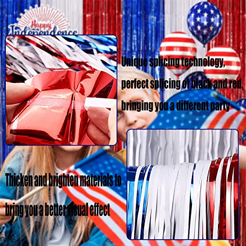 4packredbluewhitefoilfringecurtainbackdrop328ftx656ftmetallictinselfoilfringestreamerscurtainsforphotoboothweddingmardigrasbirthdayindependencedaypartydecoration Urban Country Home Decor 4 pack red blue white foil fringe curtain backdrop 328ft x 656ft metallic tinsel foil fringe streamers curtains for photo booth wedding mardi gras birthday independence day party decoration urban country home decor