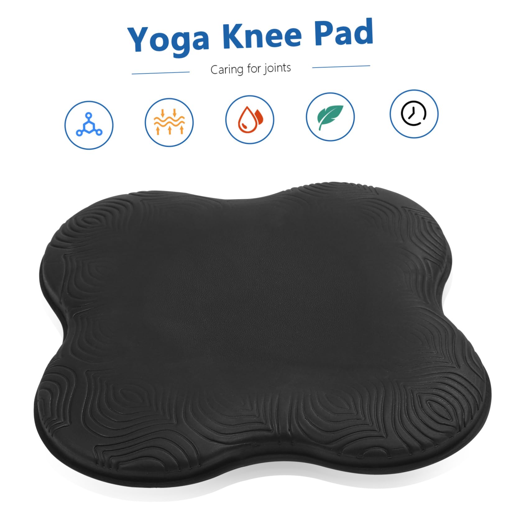 NAMOARLY Yoga Kneeling Pad Inserts 2 Pack Eva Sports Knee Pads Non Slip Bottom for Elbow Wrist Hand Support
