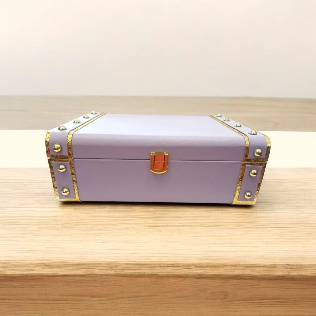 Polaris fox Trunk Box for Gifting Purpose | Size 10x7x3.5 inch | Lavender Color | Ideal for gifting and storage