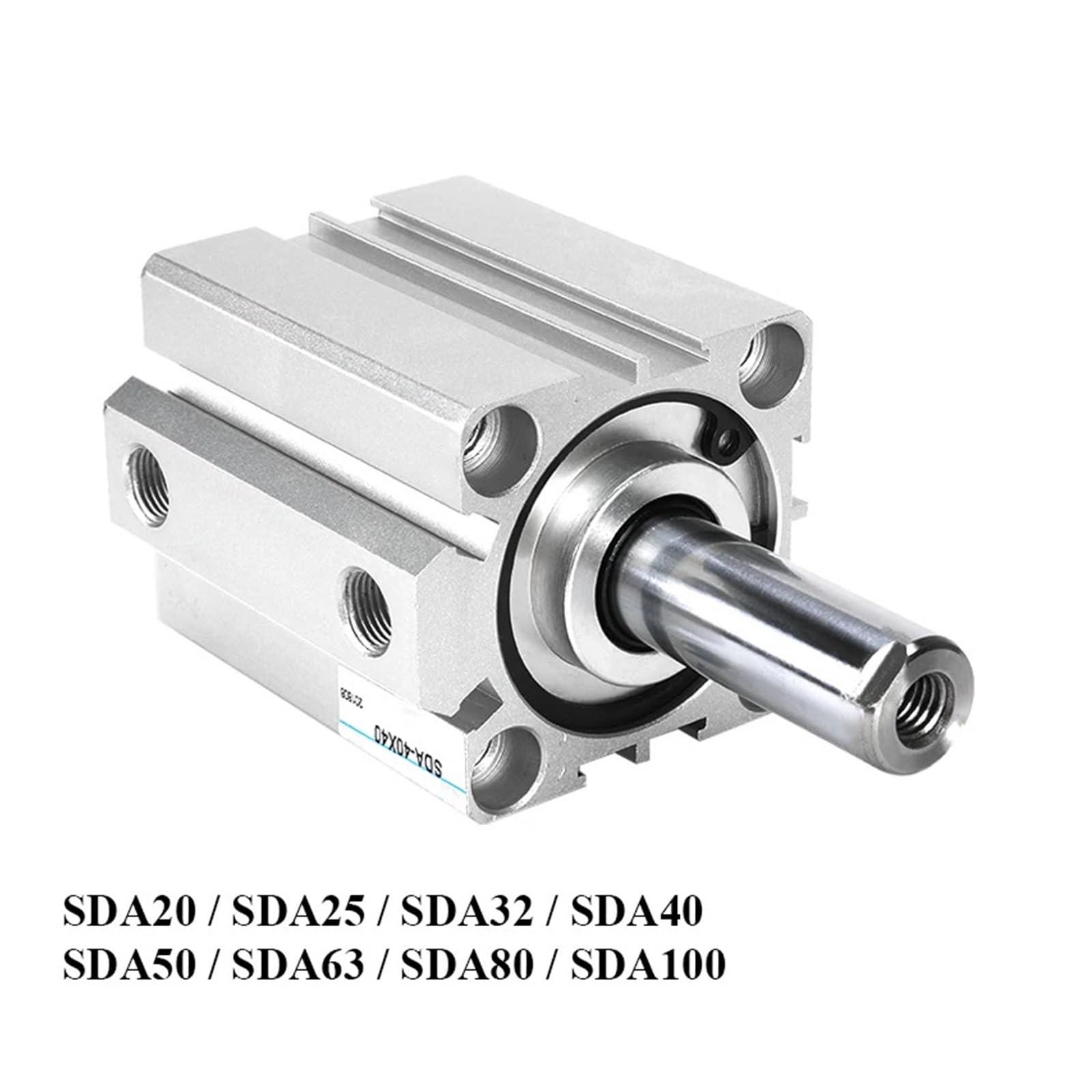 Vérin pneumatique Série SDA Vérin pneumatique Compact 12 16 20 25 32 40 50 63 80 mm alésage à 5 10 15 20 25 30 35 40 45 50 mm Course(Stroke 40mm,Bore 40mm)