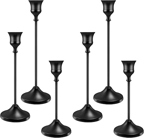 Candlestick Holders 6 PCS Metal Taper