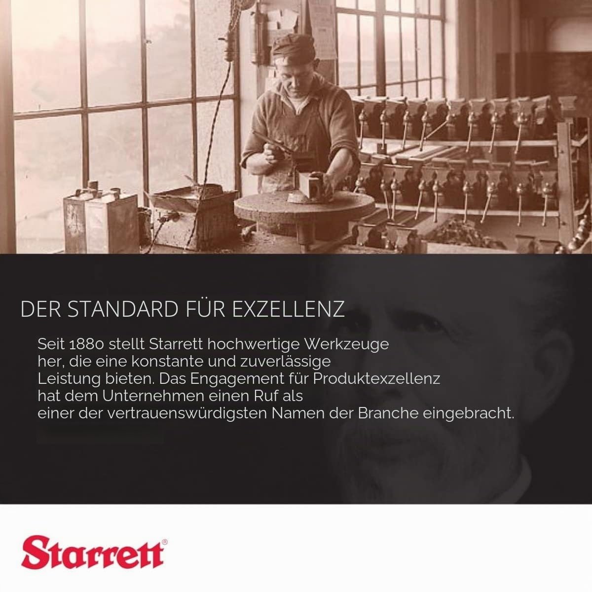 Starrett S117PC Körner Set, 1/16", 5/64", 3/32", 1/8", 5/32" Durchmesser, im Kunststoffkoffer