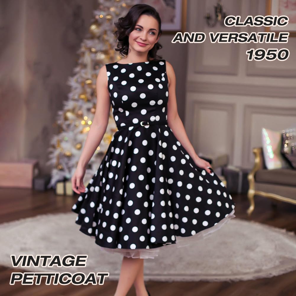 Petticoat Retro Reifrock, 50er Jahre Vintage tüllroc, Damen Unterrock Kurz Tüll-Unterrock Ballettrock für Wedding Bridal Abschlussball Abend Rockabilly