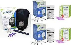Medidor De Glicose G-tech Lite + 100 Tiras + 100 Lancetas