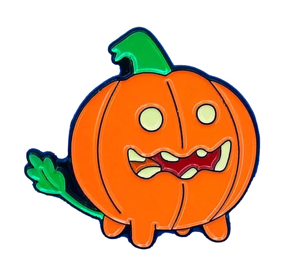 Goellnerd Pumpkin Pup Enamel Pin, Multicolored, S