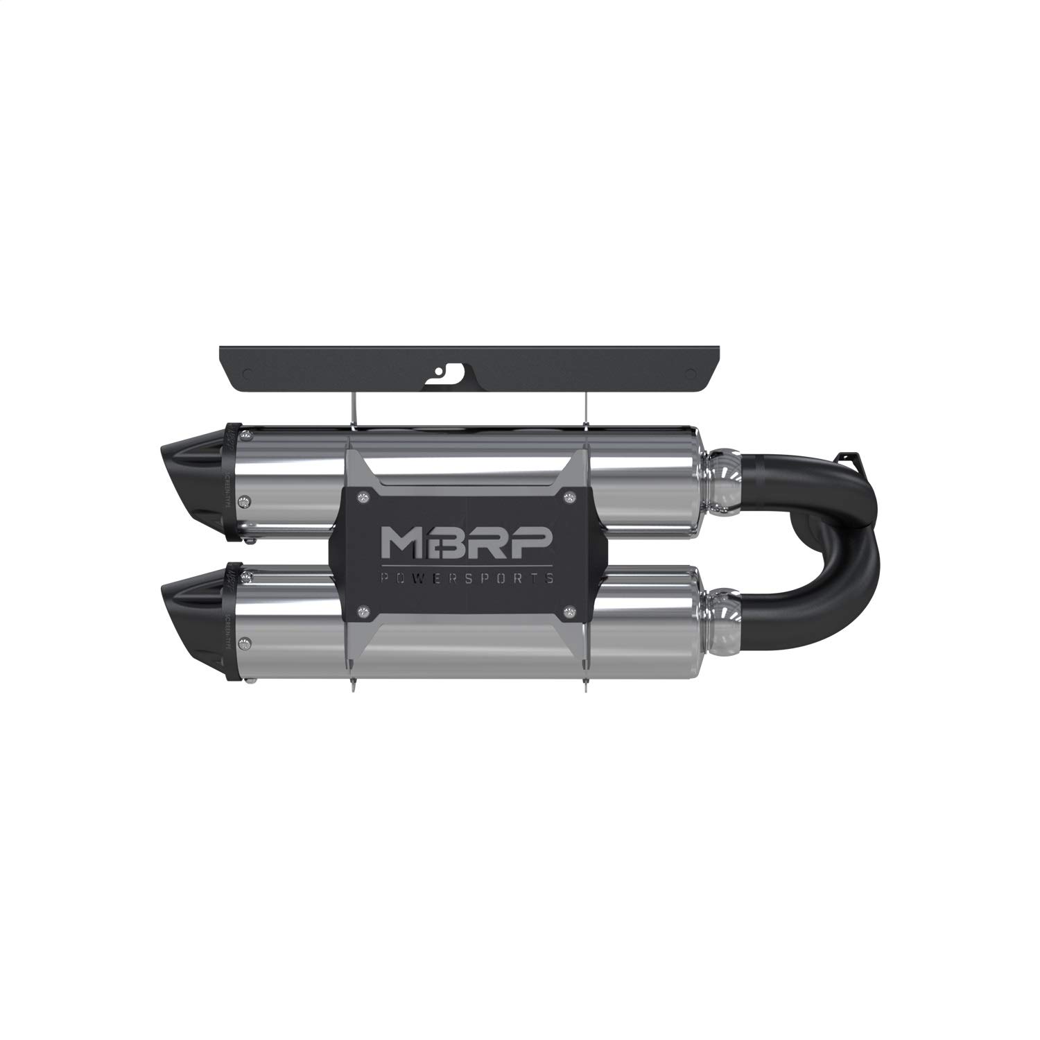 MBRPDual Straight Core Slip-On Exhaust Muffler Made of T304 Stainless Steel | Fits Polaris RZR XP 1000 2014 | Aggressive Sound, Racing Inspired, Enhanced Tone | Performance Series | AT-9516PT