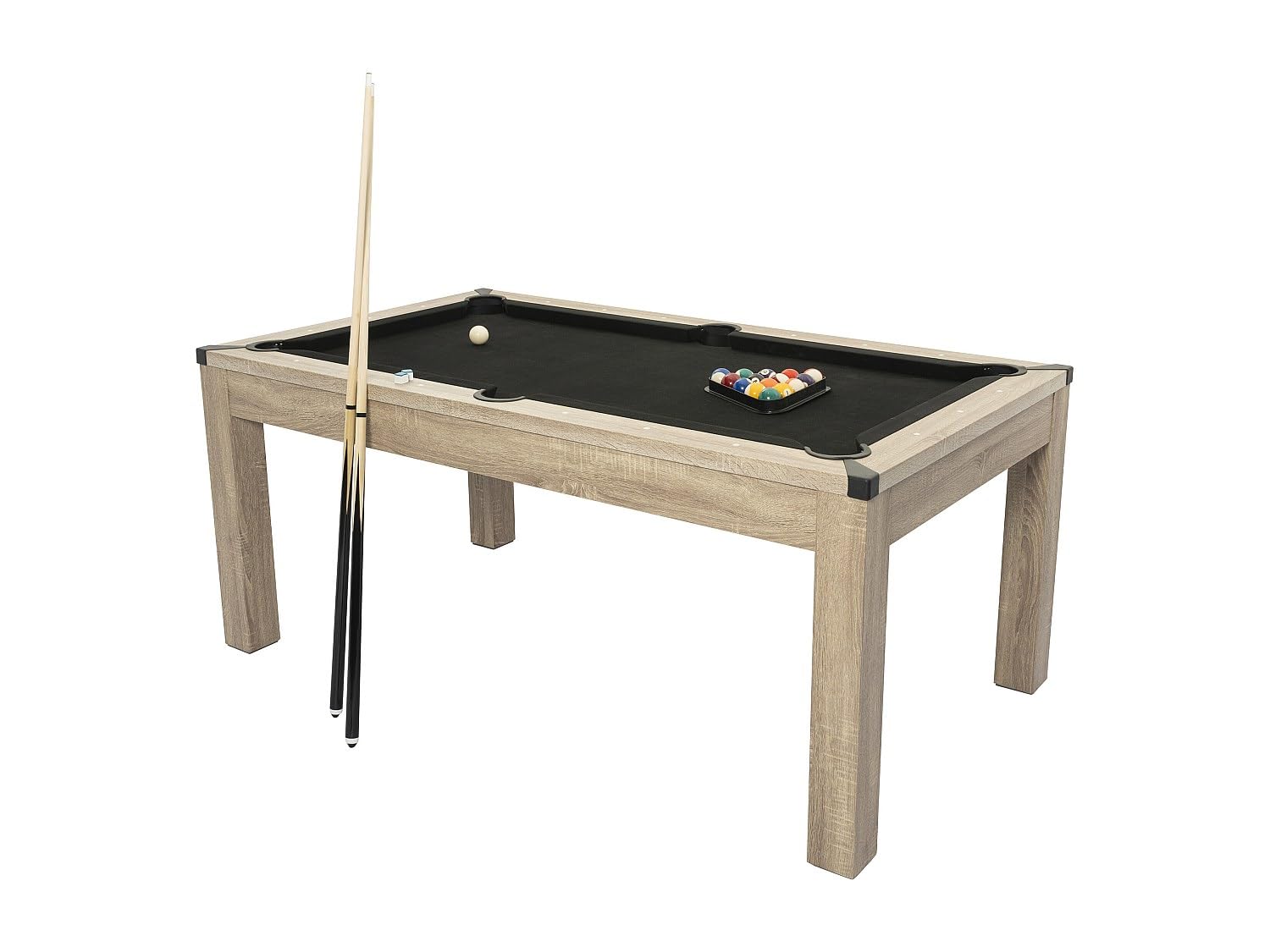 Vente-unique - Table Transformable Billard & Ping-Pong - Coloris Naturel Clair - L182 x l102 x H80 cm - Henk