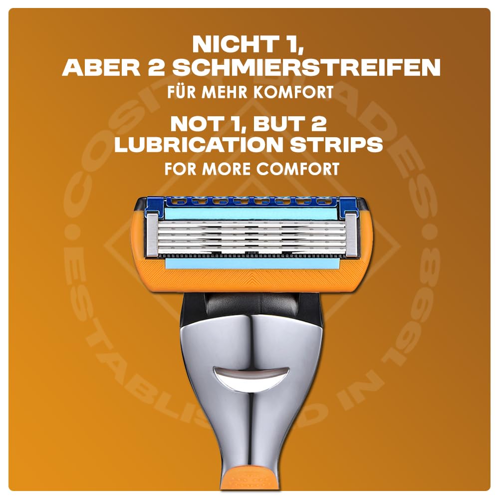 Rasiermesser Nachfüllungen - Ersatzklingen mit 5-fach Klinge - kompatibel mit Gillette Fusion 5 (16 Stück)