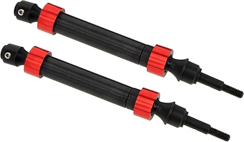 DKKY - Ranura frontal de acero para eje de transmisión de metal CVD para RC 110 Slash 4x4 Rustler 4X4 Stampede 4X4 Camión corto #6852 Kit V2 (rojo,