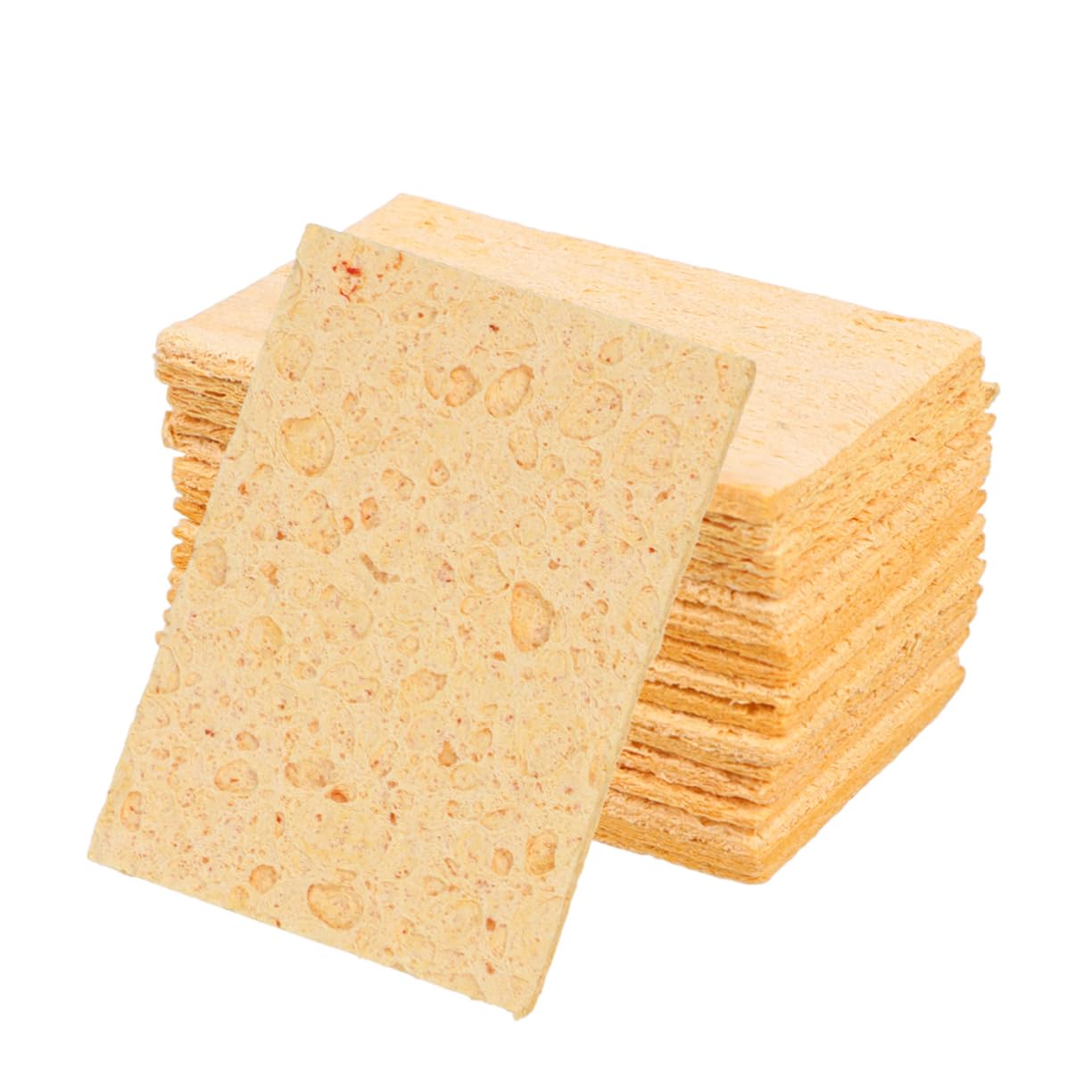 Holibanna 50Pcs High Temperature Soldering Sponge for Welding Head Cleaning Scald and Non Sulfur for Maintenance and Tin