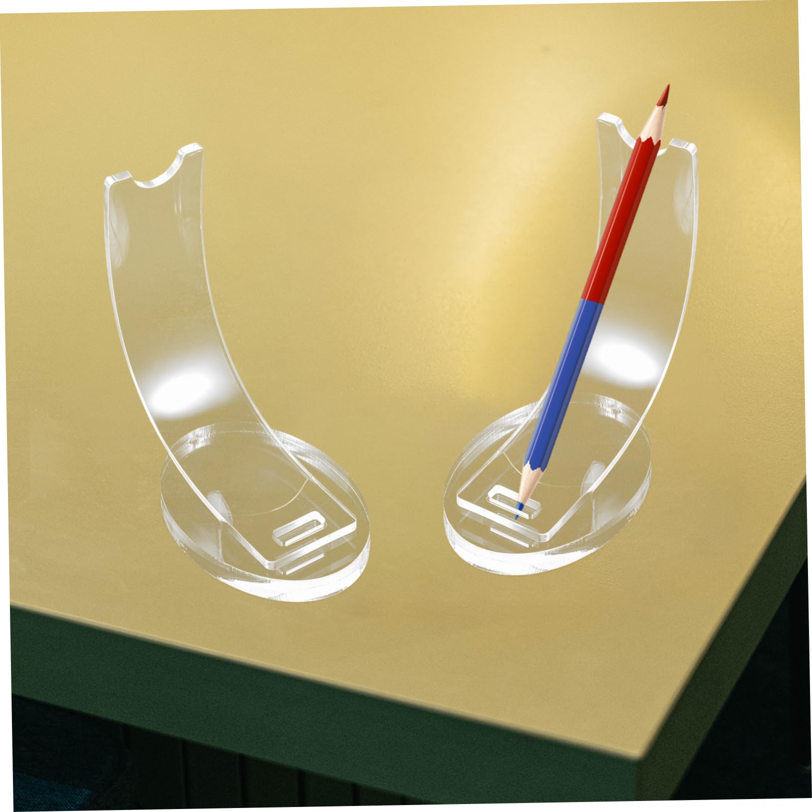 Operitacx 10pièces Support De Présentation Acrylique Pour Stylo Et Pinceaux De Maquillage Organisateur De Bureau Transparent