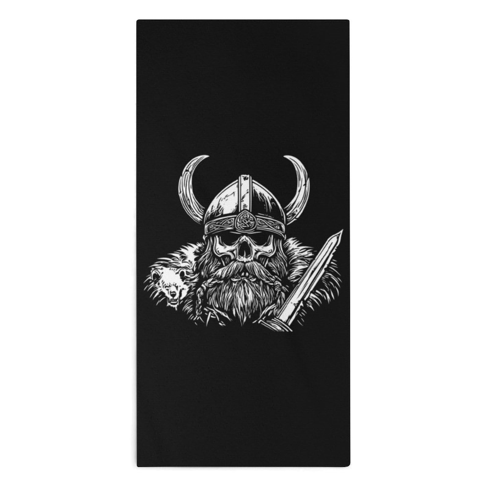 TXFBTRFSA Vikings-Skull Nordic Warriores Hand Towels for Adult Face Towel Bath Beach Swim Accessories