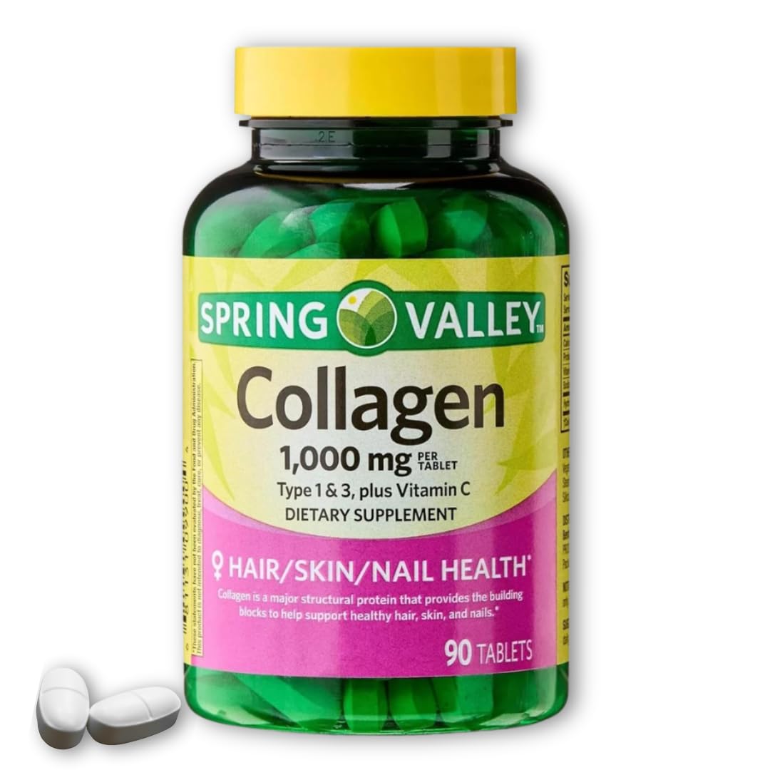 FUSION SHOP STORE Smart choices, meaningful life! Collagen Plus Vitamin C- Tablets 1000mg Hair Skin and Nails, 90ct (Pack of 1)